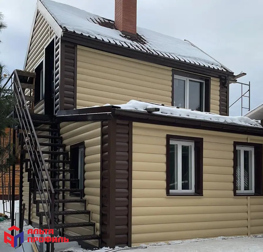 БЛОКХАУС Акриловый сайдинг | Премиум, Орех тёмный ВН-02 3100х320мм