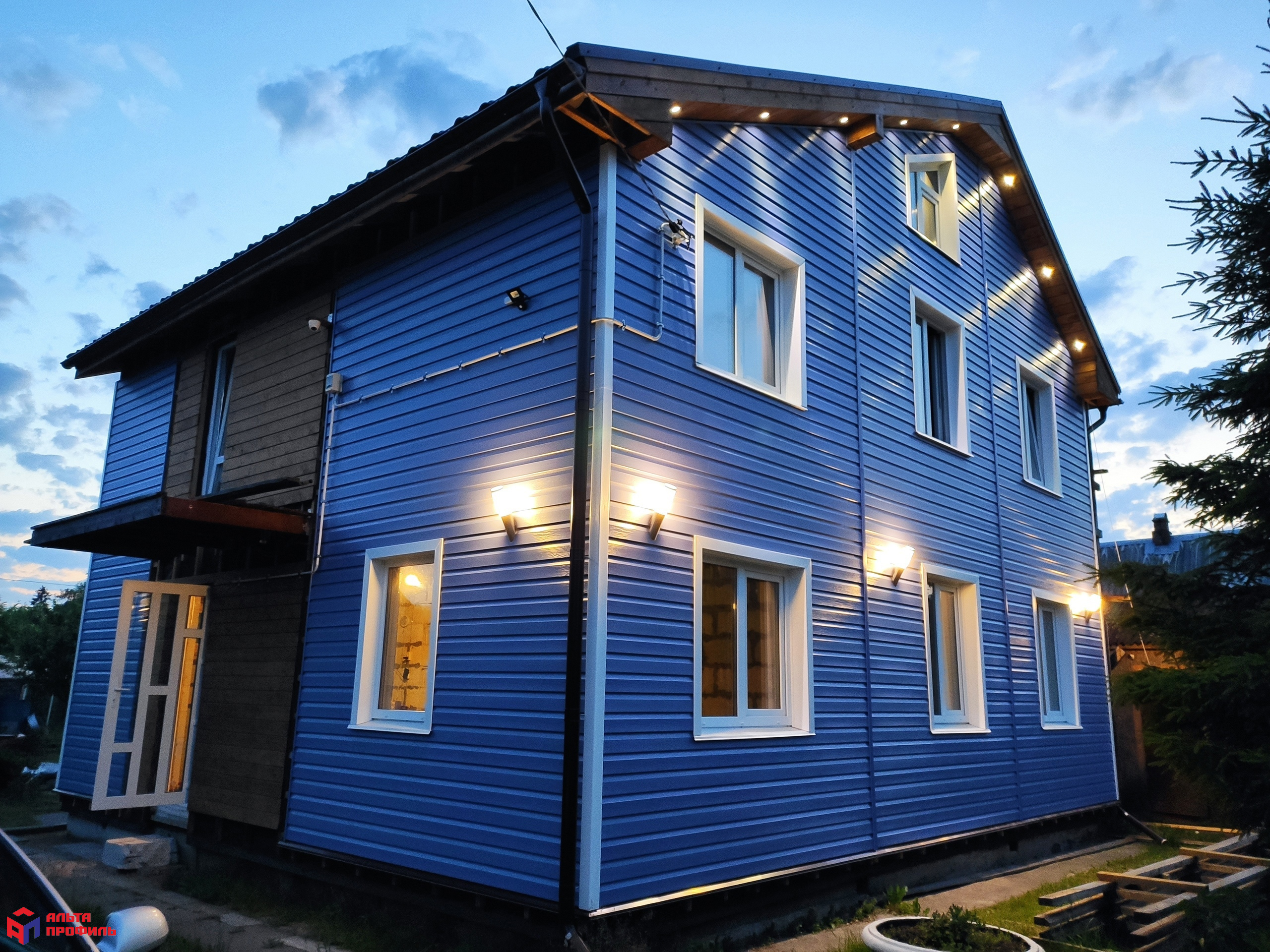 КАНАДА ПЛЮС Акриловый сайдинг | Премиум, Синий - 3,66м