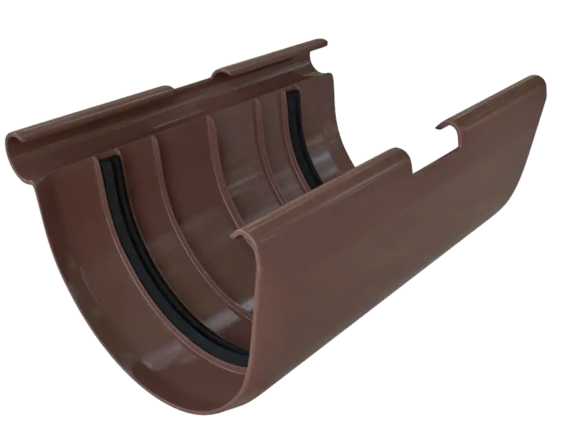 Муфта желоба, ПВХ, серия Элит, цвет Коричневый
