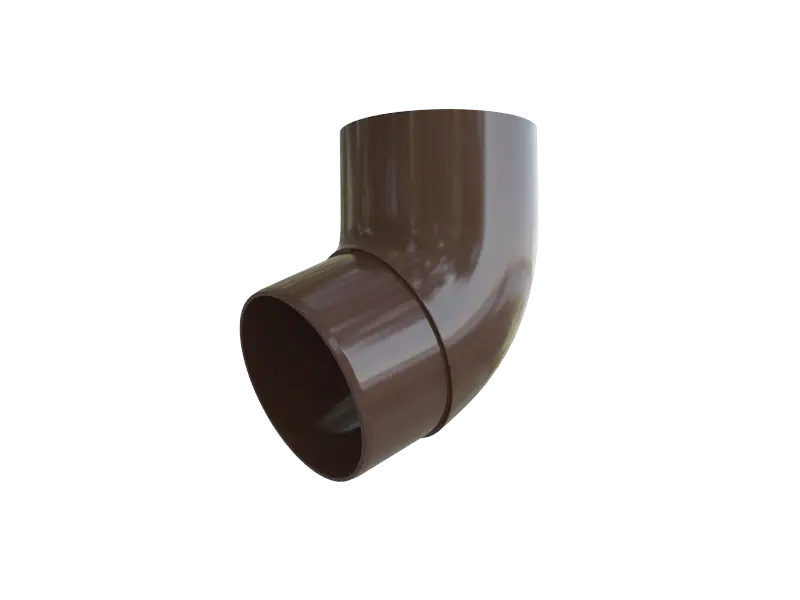 Колено трубы 67°, ПВХ, серия Элит, цвет Коричневый