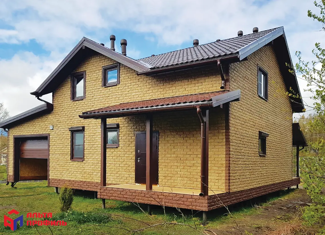 Планка "софит с перфорацией" коричневая Т-20 - 3м.