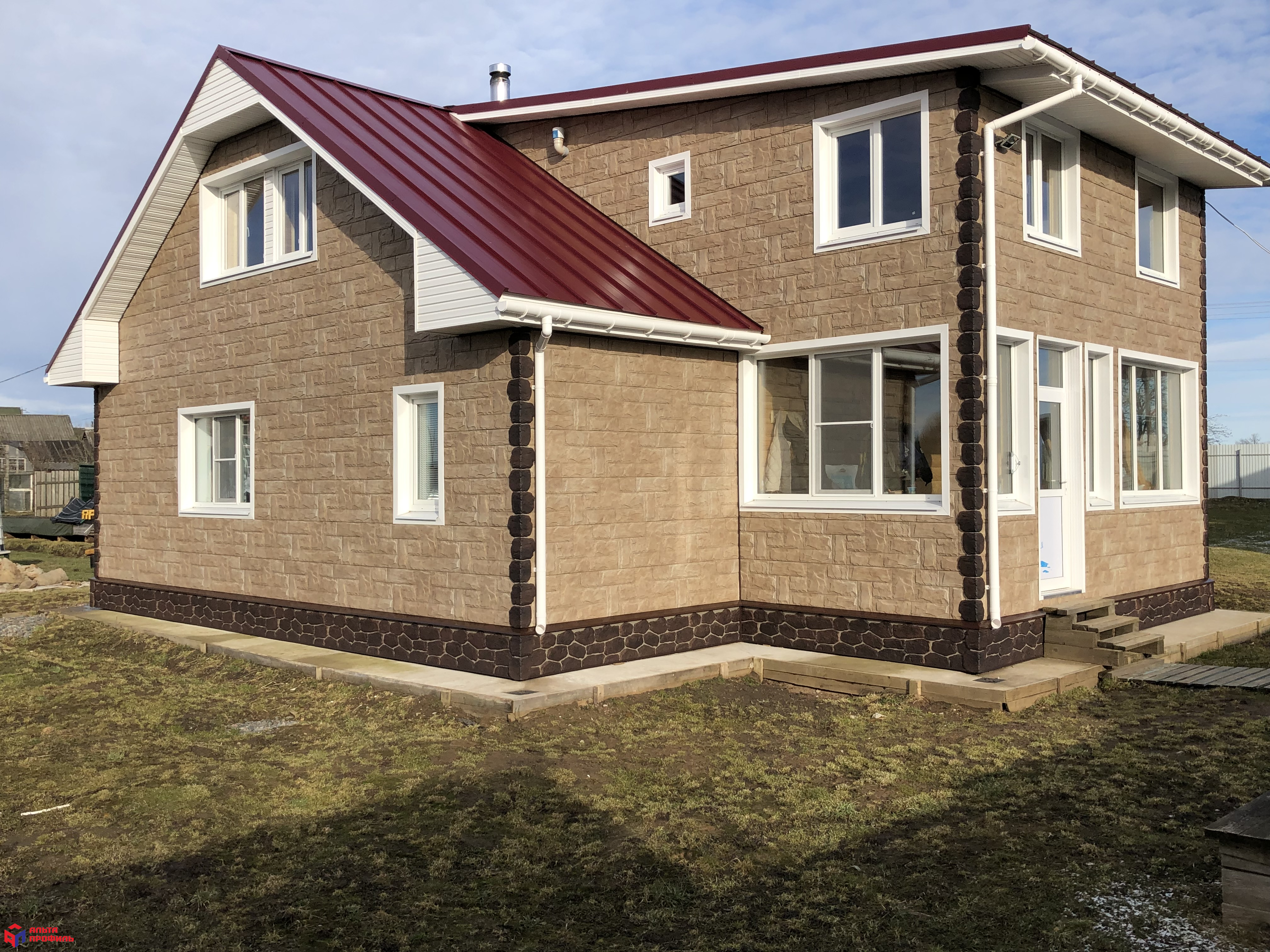 Планка "софит" белая Т-19 - 3м.