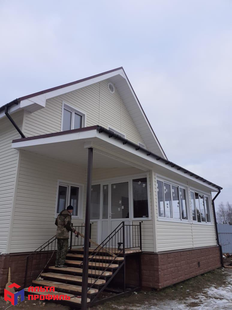 Планка "софит" белая Т-19 - 3м.