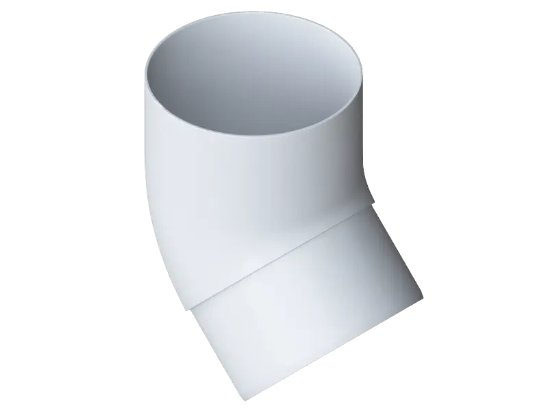 Колено трубы 45°, ПВХ, серия Элит, цвет Белый
