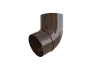 Колено трубы 67°, ПВХ, серия Элит, цвет Коричневый
