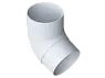 Колено трубы 67°, ПВХ, серия Элит, цвет Белый